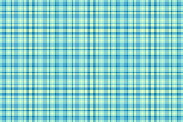 Flannel vector check background, dog tooth textile fabric plaid. Dining room seamless pattern texture tartan in cyan and teal colors.