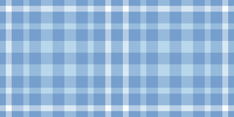 Thin texture textile fabric, anniversary tartan background vector. Relief check pattern seamless plaid in blue and light colors.