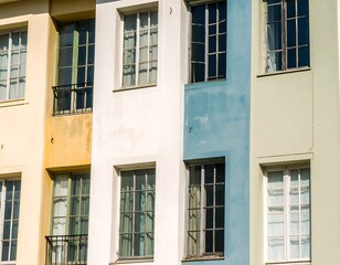 Obraz premium Colorful apartment building facade