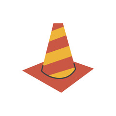 illustration icon orange traffic corn