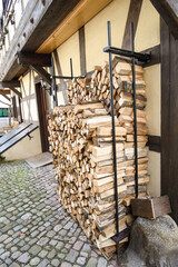 Winter wood storage in the houses of Gengebach