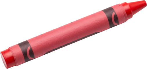 Close Up Shot Of A Single Red Crayon With Black Accent Marks Isolated On A Transparent Background Art Drawing Transparent Background
