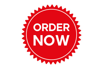 Order Now Badge PNG, red call to action button, buy now label icon, online shopping symbol, E-commerce sale sticker, urgent offer tag, transparent background marketing element