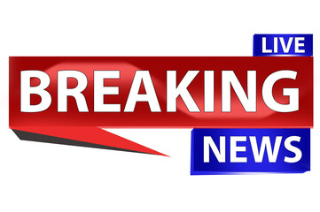 Live breaking news banner for media