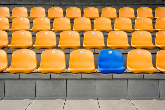 Germany, Bavaria, Empty stadium seats