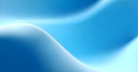 Obraz premium A smooth gradient of blue waves creates a serene and calming background, perfect for designs, presentations, or as a stylish wallpaper.