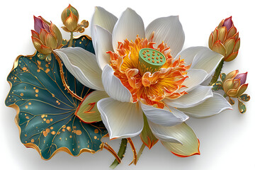 Blooming lotus flower artistic design high resolution picture