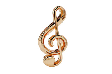 Fototapeta premium 3D golden treble clef