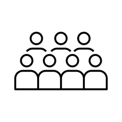 team line icon with editable stroke