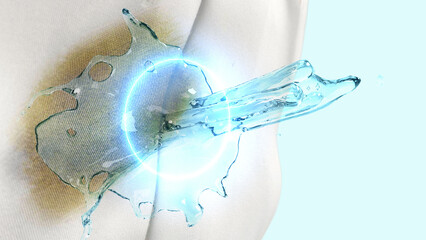 Helps remove dirt and bacteria embedded in fabric fibers 3D render