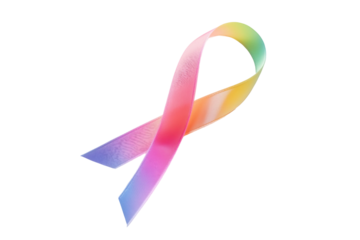 Awareness support ribbon isolated on transparent background
