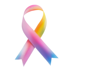 Awareness campaign ribbon isolated on transparent background
