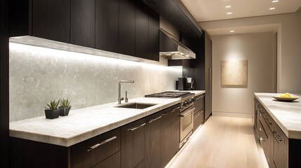 luxury kitchen interior with beautiful color texture 