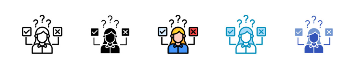 Decision Under Pressure  Icon Set Multiple Style Collection