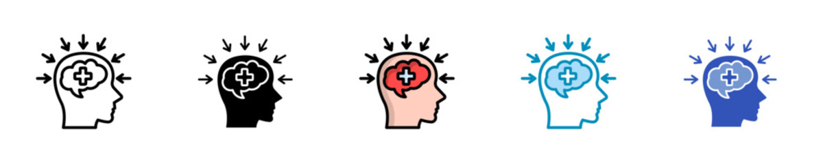 Mental Toughness  Icon Set Multiple Style Collection