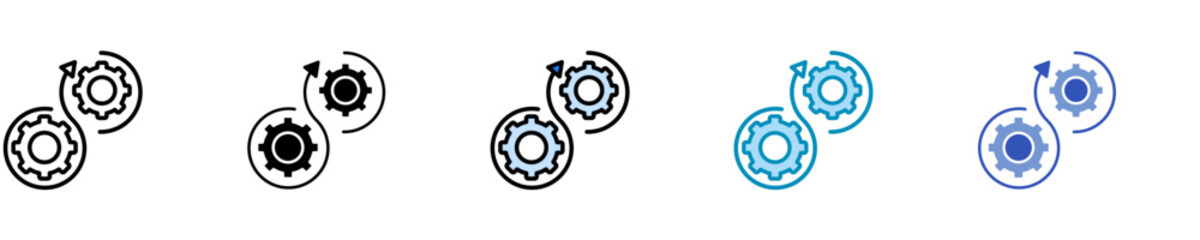 Continuity Loop  Icon Set Multiple Style Collection