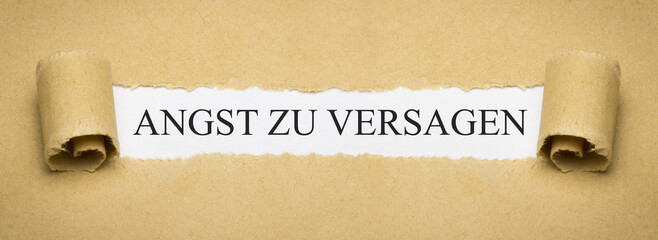 Angst zu versagen