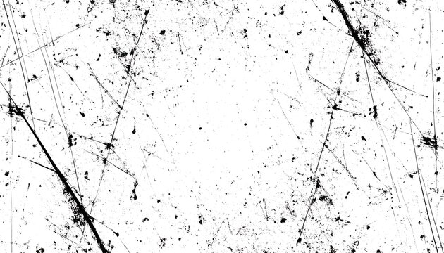 A striking black and white texture featuring interwoven, intersecting lines and spots, conveying a sense of age and wear.