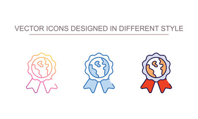 Ecological Badge icon design with white background stock illustration