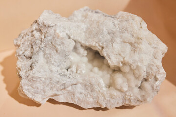Calcite. A mineral from the class of natural carbonates. Geology and Mineralogy