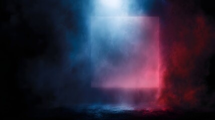 Obraz premium Dramatic Vertical Frame with Colorful Spotlight Lighting