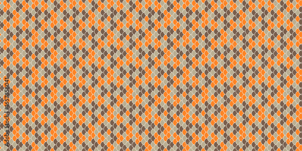 Aufkleber abstract geometric textile pattern in muted orange and gray tones. perfect for website backgrounds, 