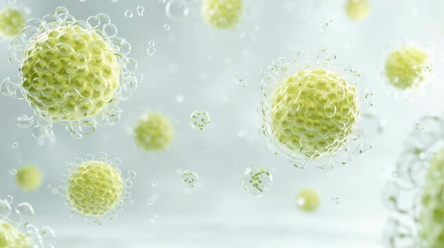 Microscopic Visualization of Hodgkin Lymphoma Cells in Fluid Environment for Medical Research Presentation