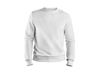 Simple White Crewneck Sweatshirt - Versatile Basic Apparel for Everyday Wear