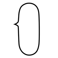 縦長で楕円の吹き出し