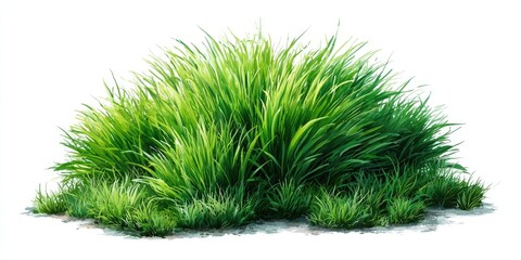 Lush green grass clump