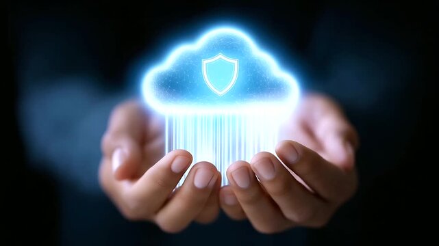 Advanced cloud server showcasing robust data management and security features, ensuring reliable storage, encrypted access, scalability and protection for digital assets.