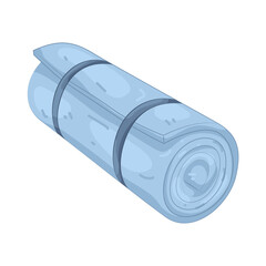 Illustration of rolled yoga mat