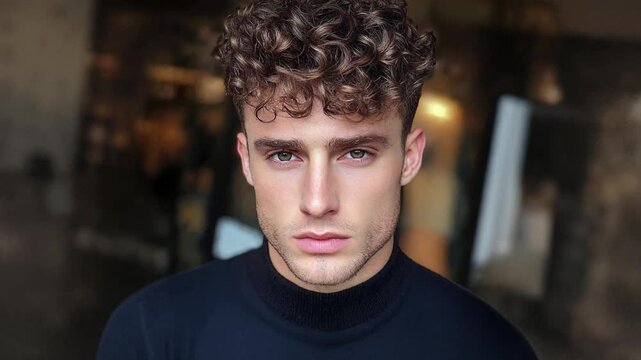 Fast morphing portraits of people, diversity concept, men and women looking into camera, 20 seconds loopable version