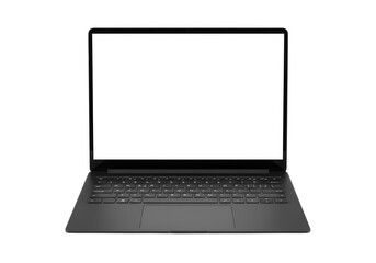 Fototapeta premium Modern open laptop with blank screen for mockup isolated on transparent background
