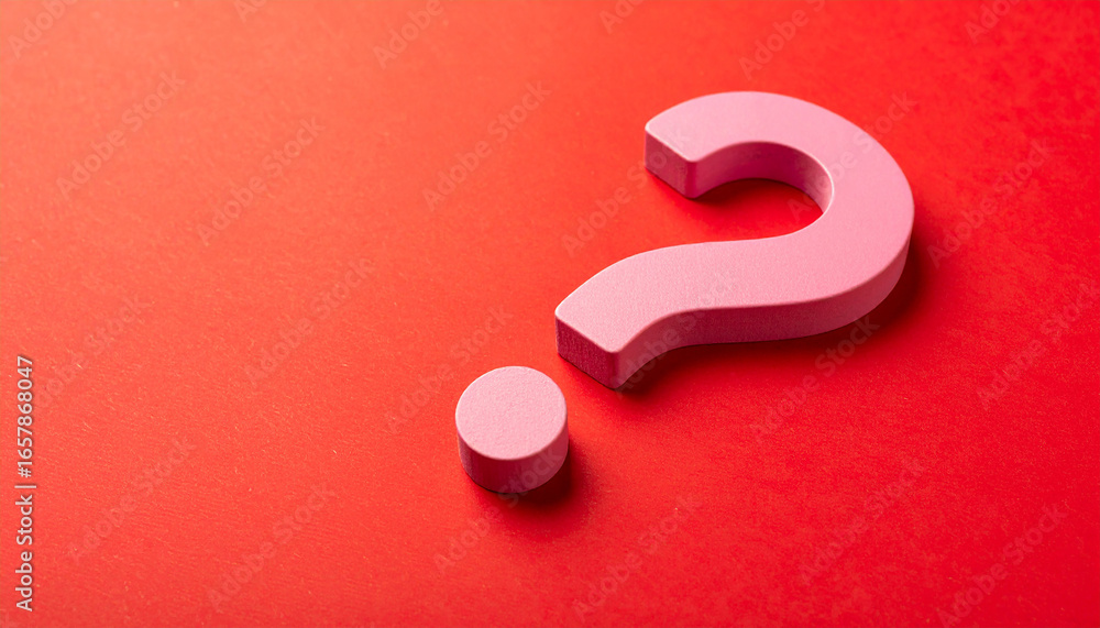 Leinwandbilder question mark on red background. faq and qa. problem solution.