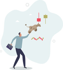 the struggle between buyers and sellers. the concept of trading on the stock exchange.