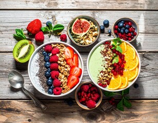 Vibrant Vegan Feast Flat Lay