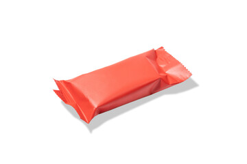 Red snack mockup isolated no background cutout