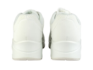 A pair of white sneakers isolated on transparent background