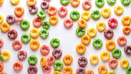 Colorful Fruit Cereal Background