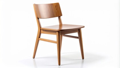 Wooden chair—sleek, modern, and minimal; curved backrest and tapered legs evoke balance, craftsmanship, and quiet design integrity.