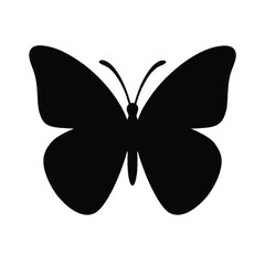 Black silhouette of a butterfly.