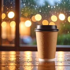 cup of coffee packaging mockup 