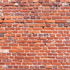 Old red brick wall texture with weathered paint