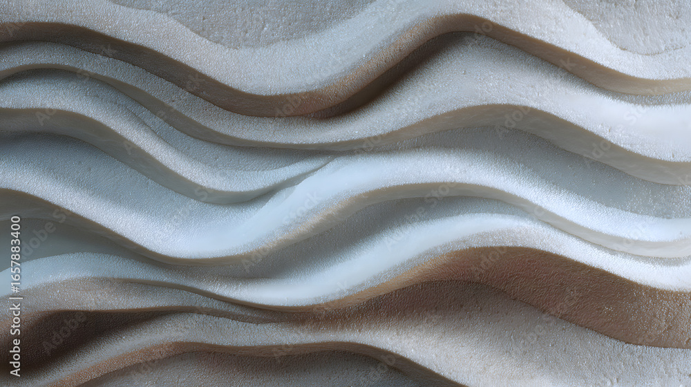 Poster abstract foam surface with ripple pattern and neutral colors