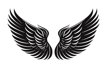 Obraz premium Black Wings Vector Art Design Element