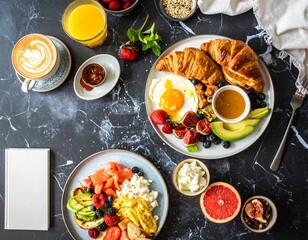 Title: Wholesome Meal Flat Lay