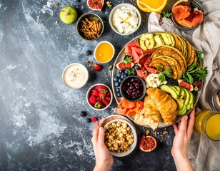Title: Wholesome Meal Flat Lay