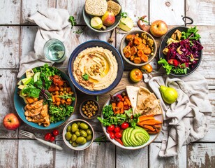 Title: Wholesome Meal Flat Lay