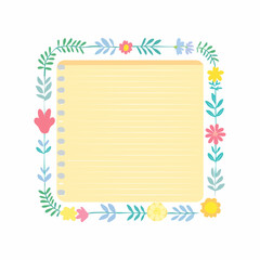 Memo frame note paper line cute planner sheet